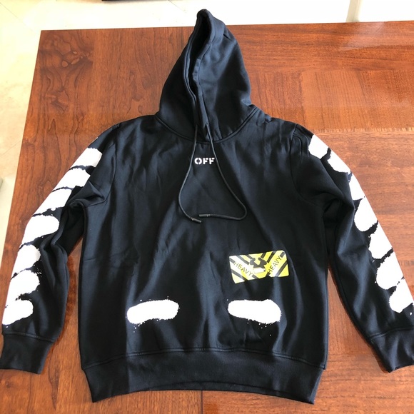 off white hoodie size small